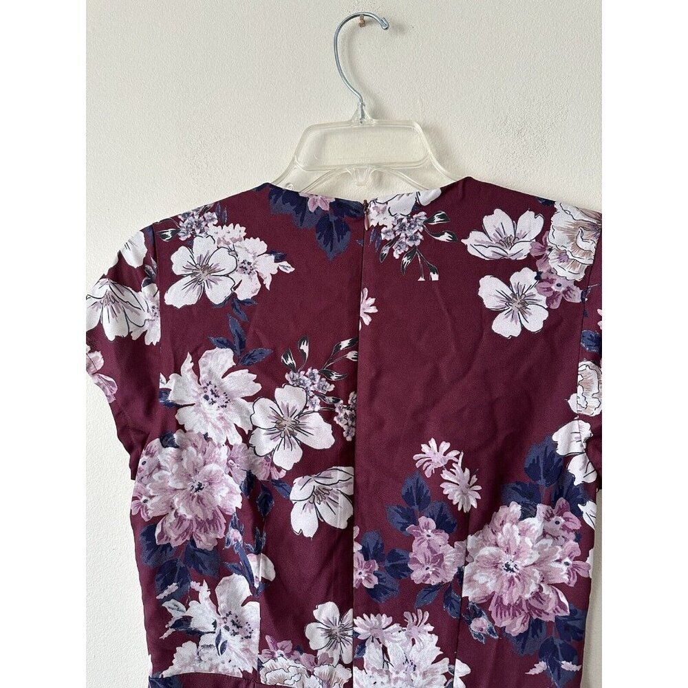 Anthropologie Yumi Kim Floral Print Cutout Jumpsuit Size M Date Night Bow Classy - Picture 9 of 16